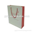 White/Red paper gift bag for shoe packaging
